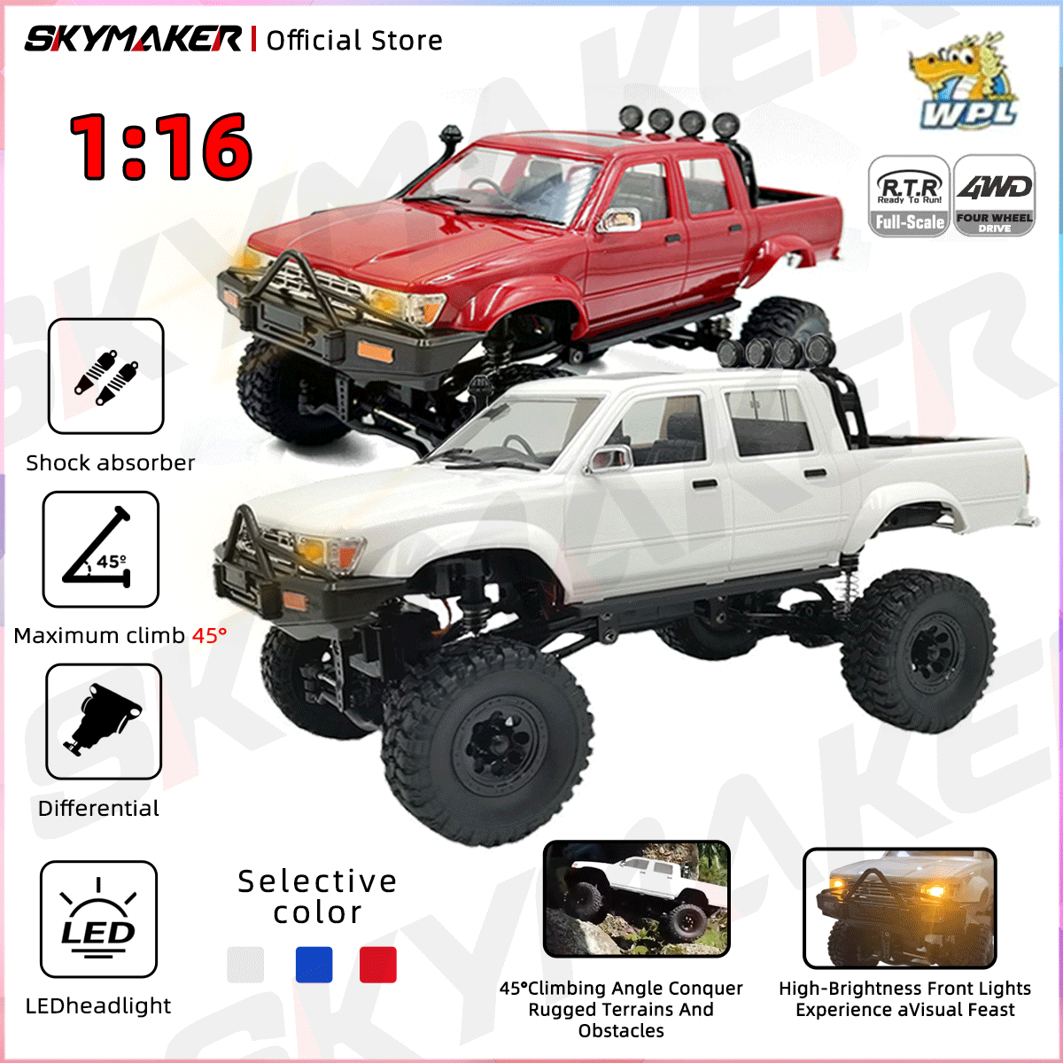 WPL C64-1 RC Car 1:16 Hailax 2 - Rc Hobby Lobby 评论和价格