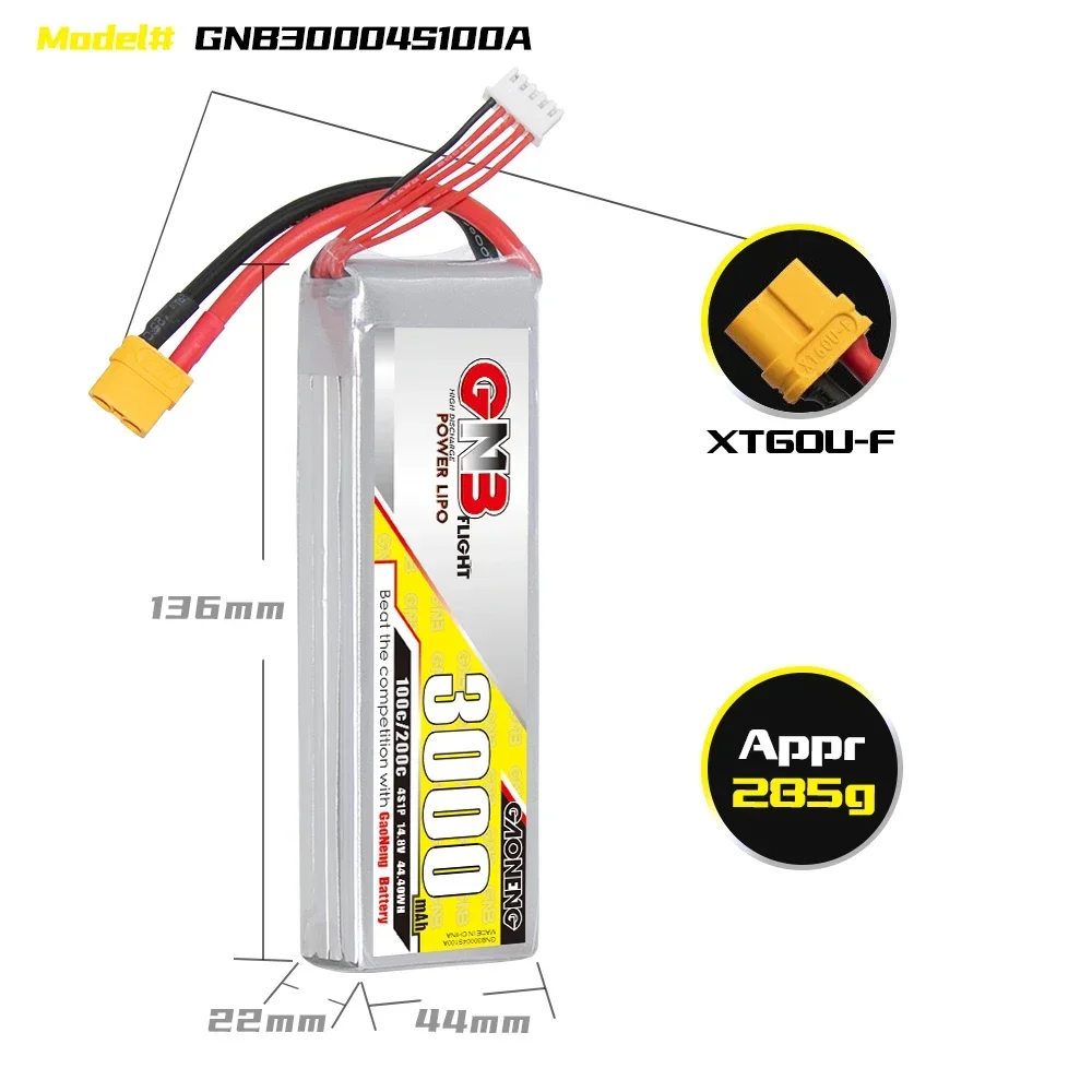 GAONENG GNB 3000mAh 4S 100C 20 - Rc Hobby Model 评论和价格