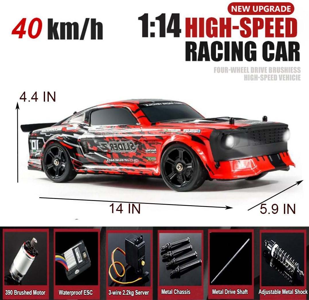 1/14 Scale 4WD Remote Control  - Rc Hobby Grade Drift Car 评论和价格