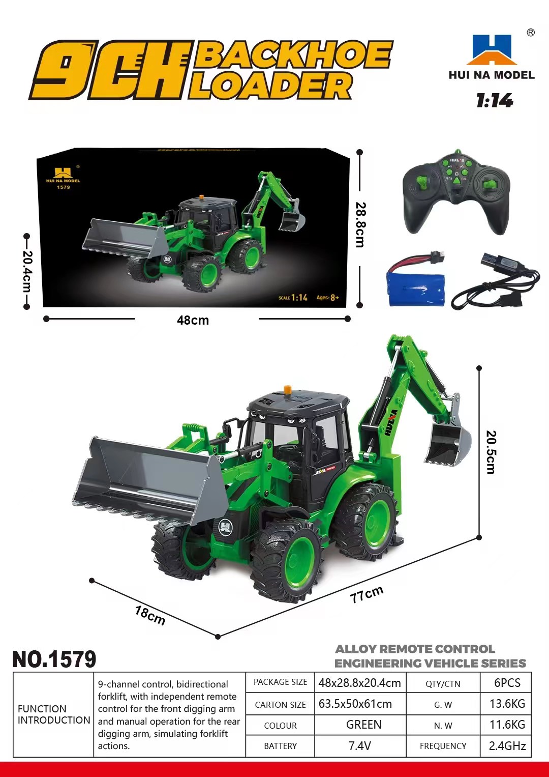 US Sale HUINA 1/14 1579 Remote - Rc Hobby Model 评论和价格